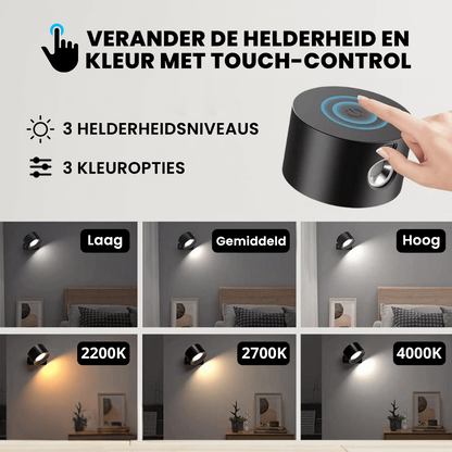 LumiSpin™ Draadloze wandverlichting die meebeweegt met jou